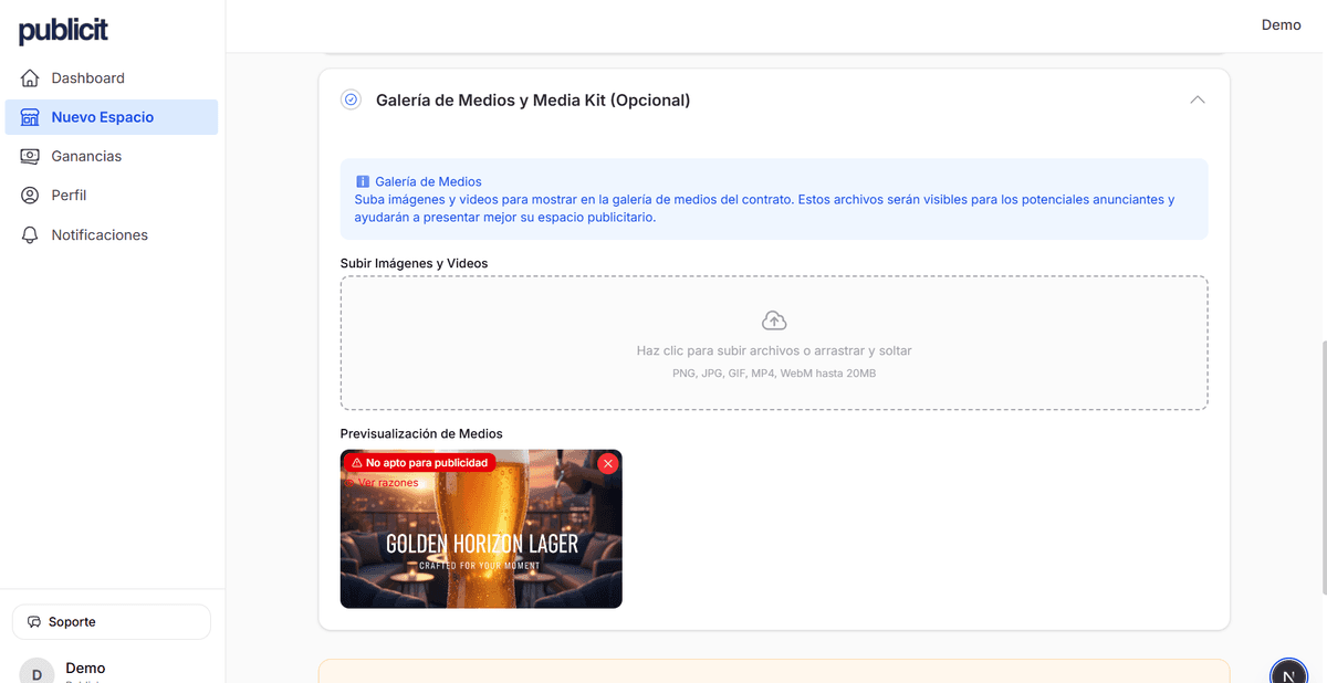 Ad Moderator Integration Dashboard